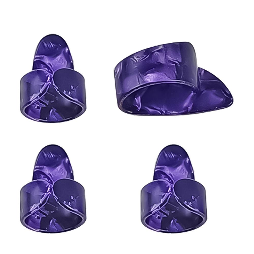 Ditali e Plettri per Dita in Celluloide Colorata per Chitarra/Basso - Mano Destra, Accessori per Strumenti Musicali Anti-Dolore
