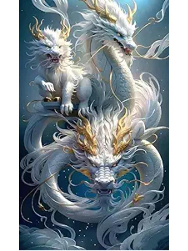 DIY 5D Diamond Drawing Cartoon Dream Dragon Flower Diamond Drawing Embroidery Set Sales Handmade Home Decoration Gifts