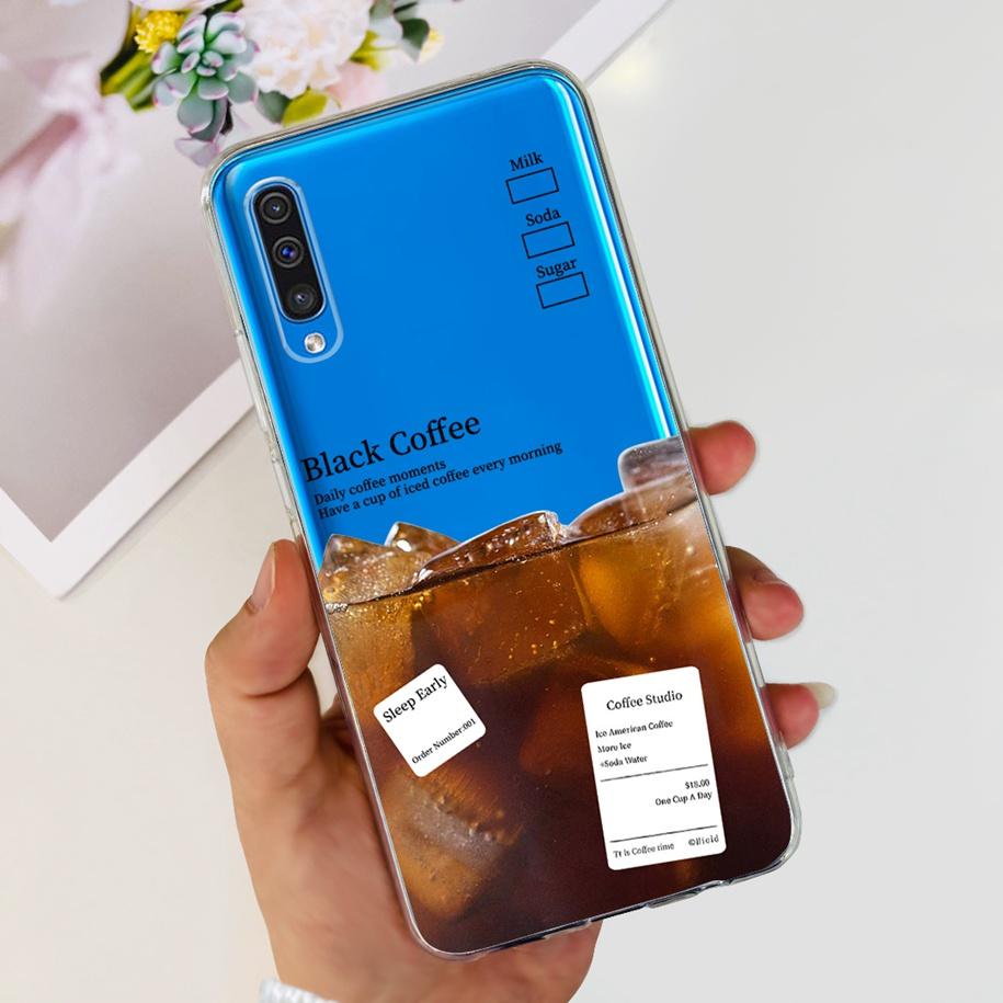 For Cover Samsung Galaxy A50 Phone Case Luxury Marble Flower Transparent Soft Bumper For Samsung A50S A30S A307F A507F A 50 Capa