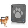 Pet Screen Door Magnetic Flap Screen Automatic Lockable Black Door for Dogs