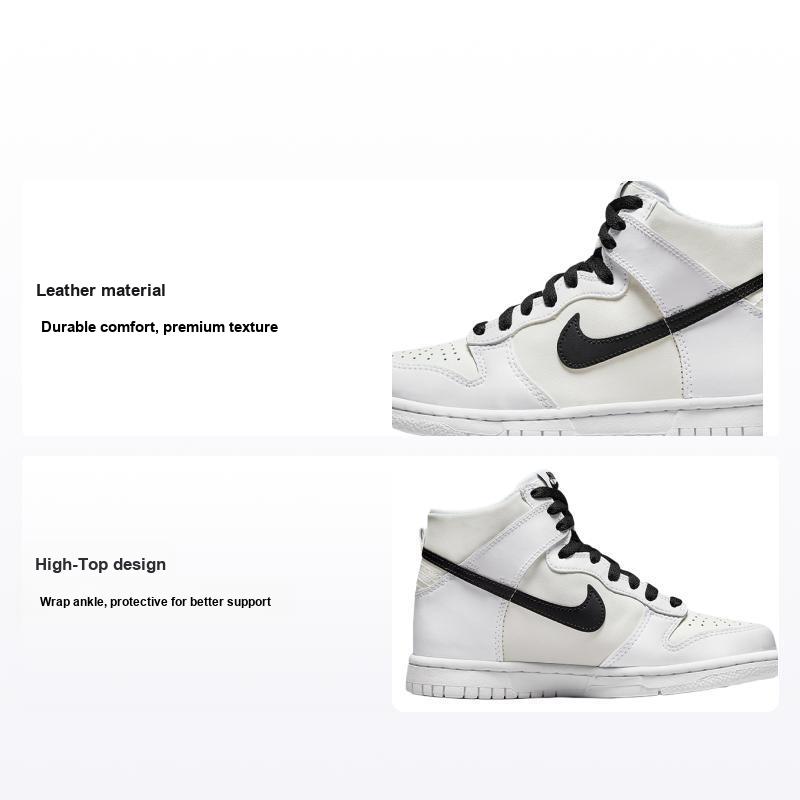Nike Boys White/Black Dunk High Gs Reverse Panda Kids Sneakers Summit- Db2179-108 Cm