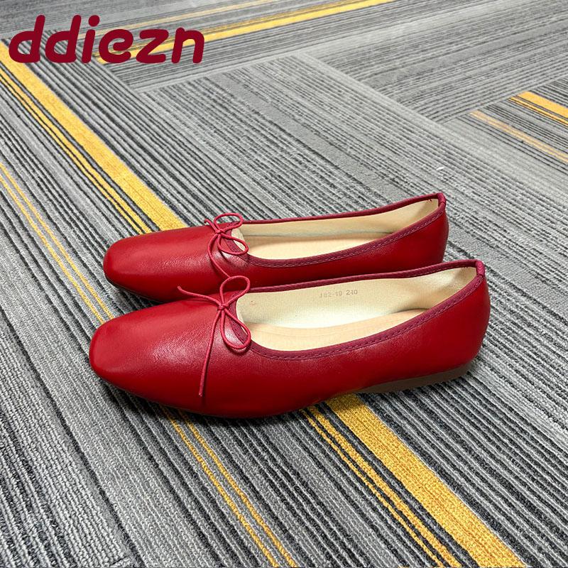Fashion Luxury Butterfly-Knot Footwear Flats With Shoes For Women Female Soft Fashion Shallow Ladies Ballet Flats Slip On Shoes