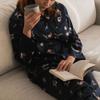 L Affair Romantic Navy Pajama Set Lwsfh206 Ny