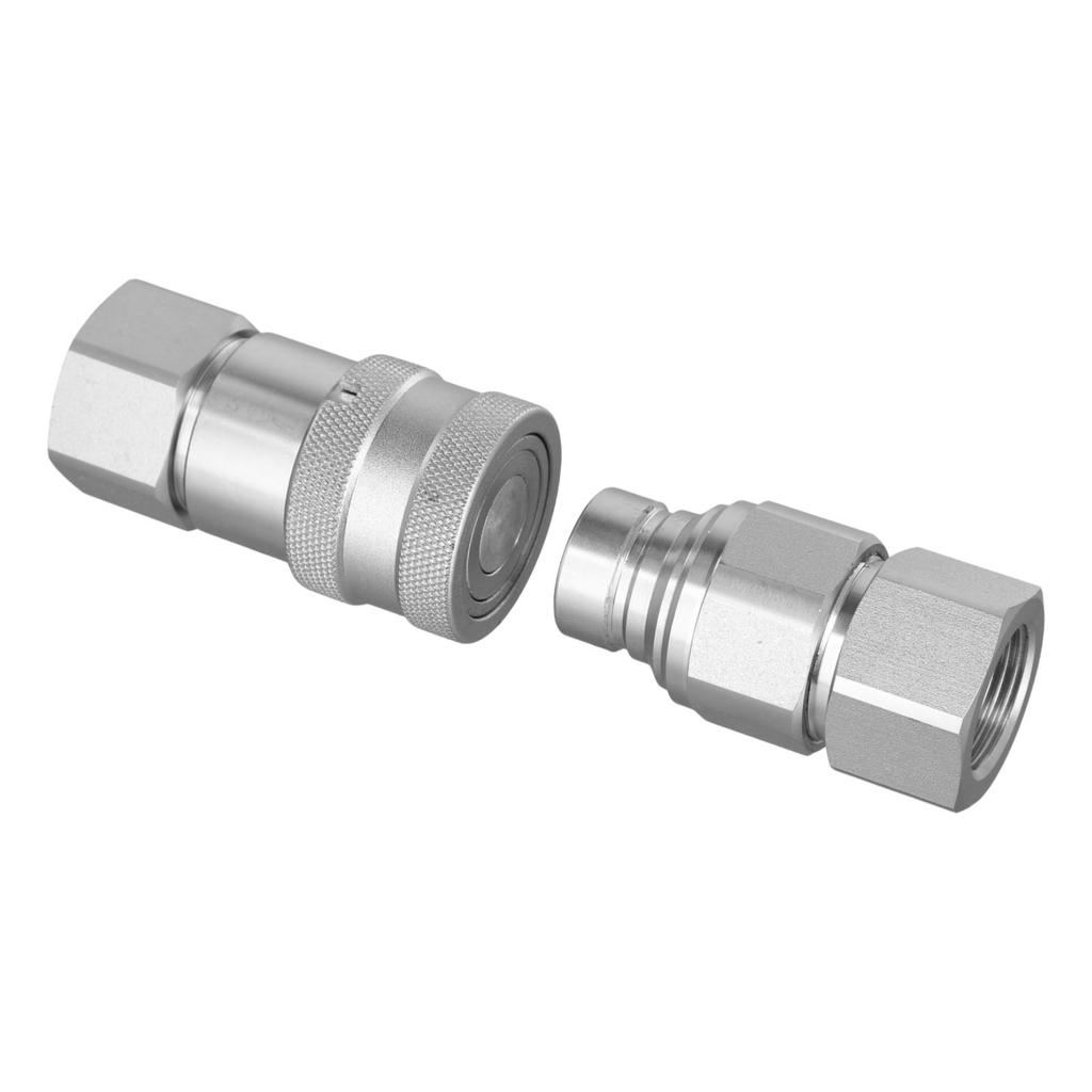 Hydraulic Quick Coupling Connector Set for NPT14 NPT38 NPT12 NPT34 Enhanced Durability with White Zinc Treatment