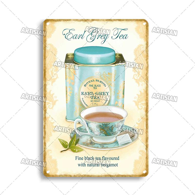 Rusty Coffee Metal Poster Decorative Plate Classic Tea Metal Signs Home Bar Cafe Wall Decor Signs Old Metal Plaque Wall Plate