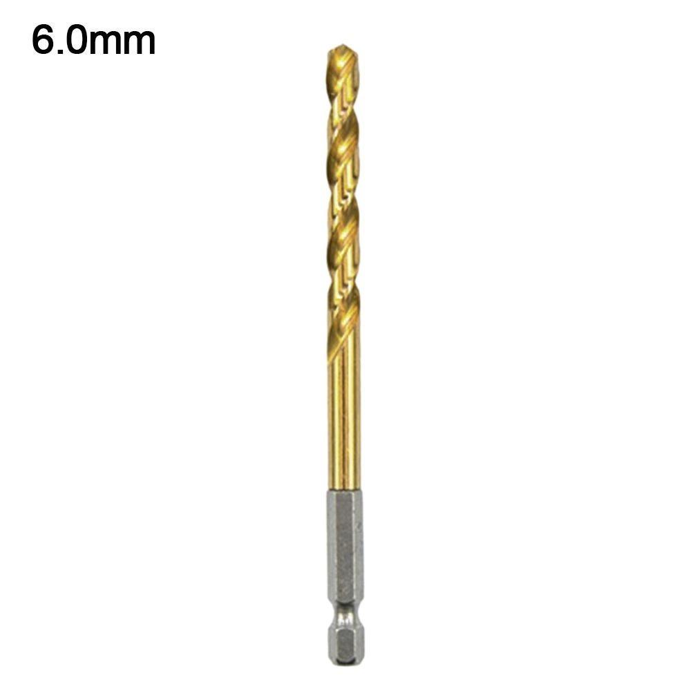 

1.5-6.5mm Twist Drill Titanium Plated Wood Drilling New Power Accessory 6.0mm