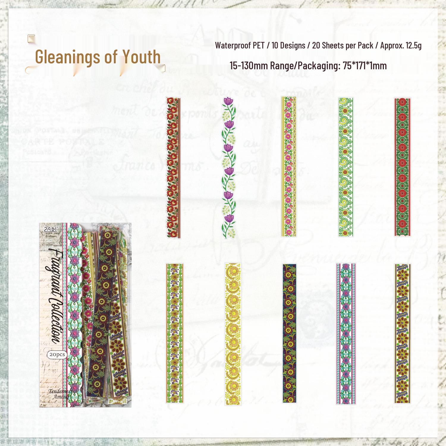 Exclusive Cross-Border Flower Garden Retro Lace Decorative DIY Diary Stickers