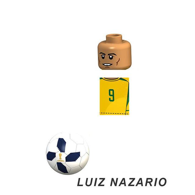 NEW World Famous Football Players Figurine Messi Ronaldo Neymar Lewandowski Mini Action Building Block Model Toy Kids Gifts
