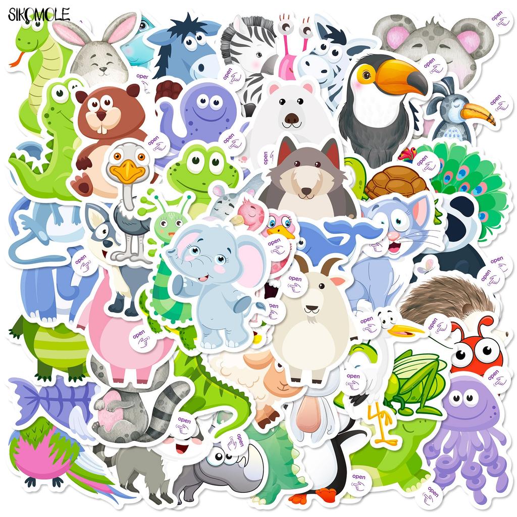 10 30 50Pcs Cartoon Cute Little Animals For Children Stickers Book Diy Skateboard Toy Guitar Luggage Decoration Graffiti Sticker