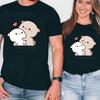 Cute Bubu Dudu Couple Cotton Tshirt Funny Cat Printed Women Men T-shirt Summer Short Sleeve Print O Neck Aesthetic Y2k Clothing