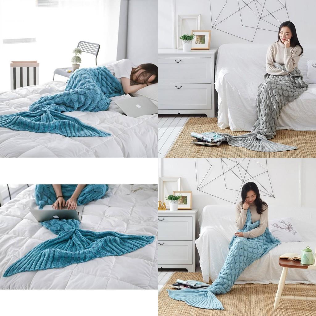 Mermaid Tail Blanket For Teens With Faux Cashmere Material Cozy Gift For Spring And Autumn Use