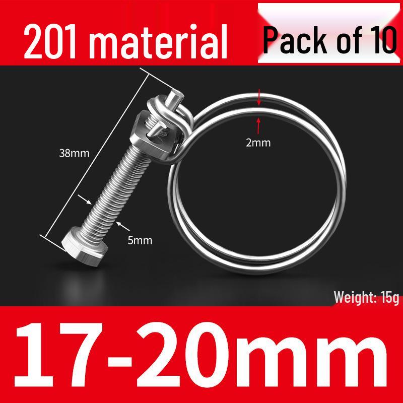 Stainless Steel Double Wire Hose and Pipe Clamp for Gas and Water Retention