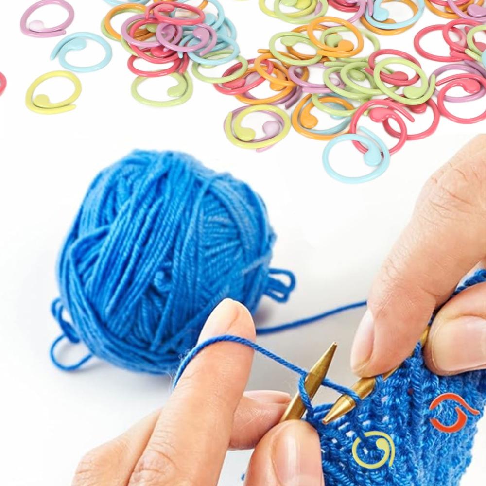 100Pcs Colorful Crochet Stitch Markers Metal Knitting Marker Rings For Knitting Projects