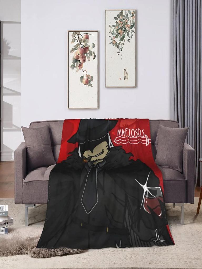 Forsaken Mafioso Warm Plush Throw Blanket for Kids and Adults Flannel Bedspread for Sofa Bed Cover Living Room Street Trend Deco