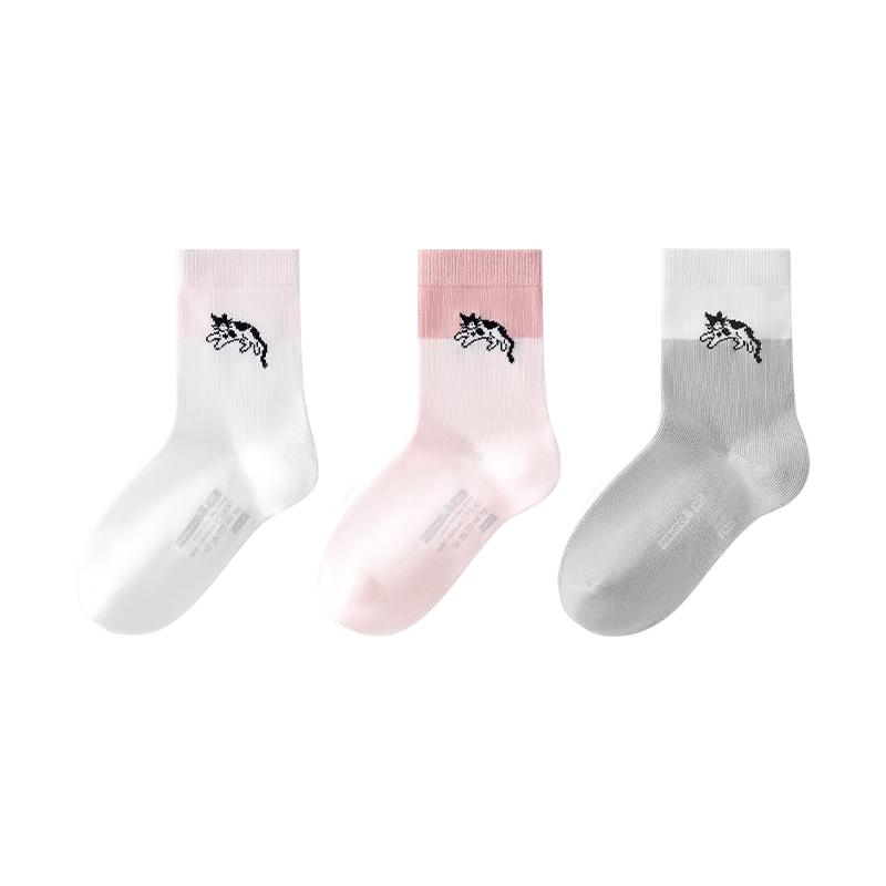 

YEEHOO 7A Antibacterial Mid-Calf Children s Socks L