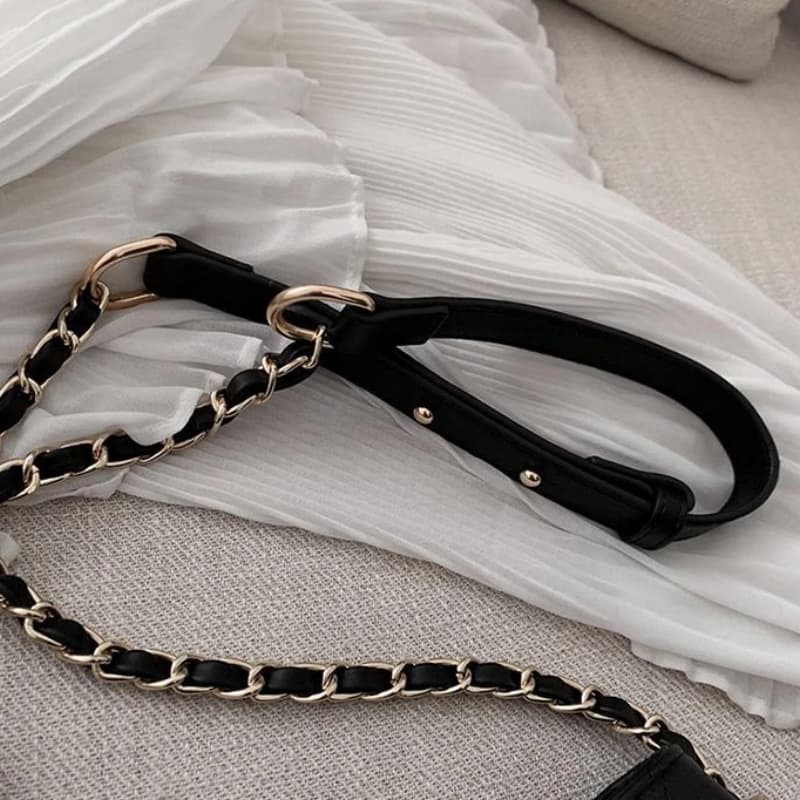 Women's Rhombus Braided Small Messenger Bag