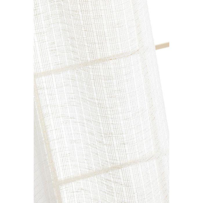 Voilage ajustable + 8 anneaux pince 140 x 270 cm Polyester effet maille "Freya" Le fil d'Ariane - Ivoire