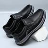 Men's Shoes 2025 Autumn New Leather Breathable Platform Business Leather Shoes Men's Black Commuting Trend Casual Shoes Men