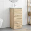 Bathroom Cabinet with Sink Sonoma Oak