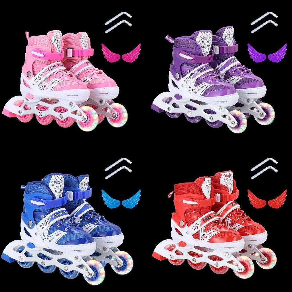Adjustable Childrens Roller Shoes With Mesh Fabric Pvc Wheels For Play Outdoor