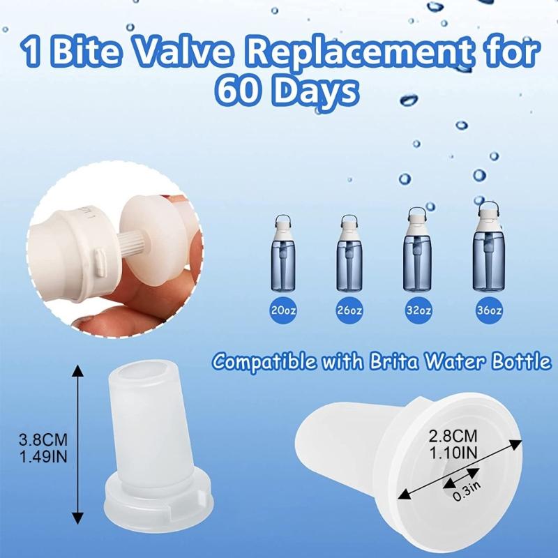 Bite Valve Replacement for Water Bottle Replacement Mouthpiece Filter Silicone Water Bottle Spout Accessories