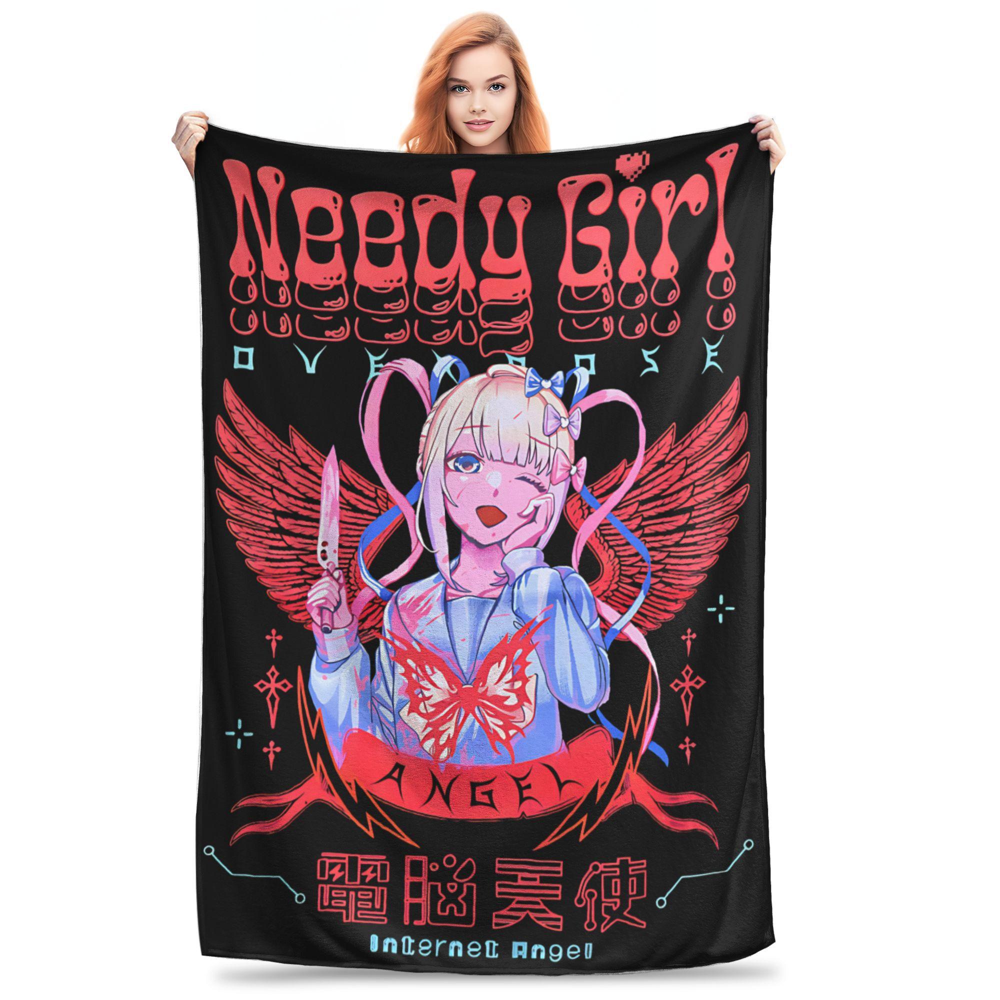 Comfort Needy Streamer Overload Blanket Merch Sofa Decorative  Throw Blanket Lightweight Flannel for Car 130x150cm