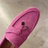 Scarpe basse sportive da donna, nuove tendenze primavera autunno, mocassini in pelle scamosciata con plateau, scarpe casual da passeggio antiscivolo da donna