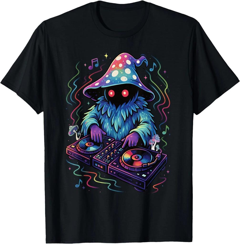 Outfits Rave EDM Festival Musica Elettronica Grafica Trippy DJ Maglietta