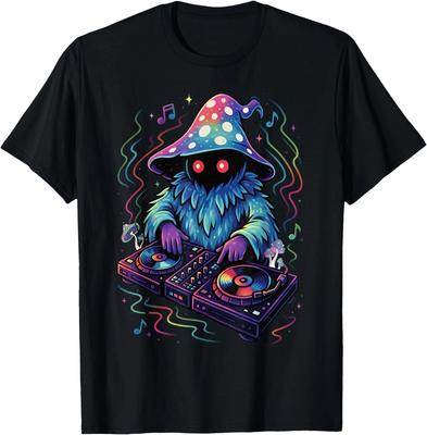 Outfits Rave EDM Festival Musica Elettronica Grafica Trippy DJ Maglietta
