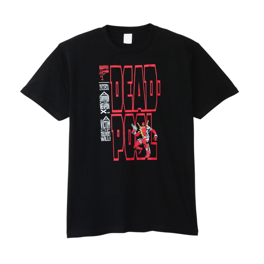 Small Planet Deadpool T-Shirt, Large Logo, Medium, Black