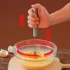 Household Stainless Steel Semi-Automatic Rotary Egg Beater, Kitchen Baking Tool, Stainless Steel Manual Press Egg Beater