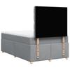 Vidaxl Letto Continentale Con Materasso, Grigio Chiaro, Tessuto 120X200 Cm
