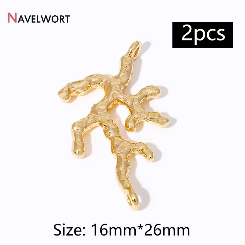 2Pcs 14K Gold Plated Brass Metal Conch Pendant,Charms For Jewelry Making,DIY Earring Bracelet Necklace Making Findings Supplies