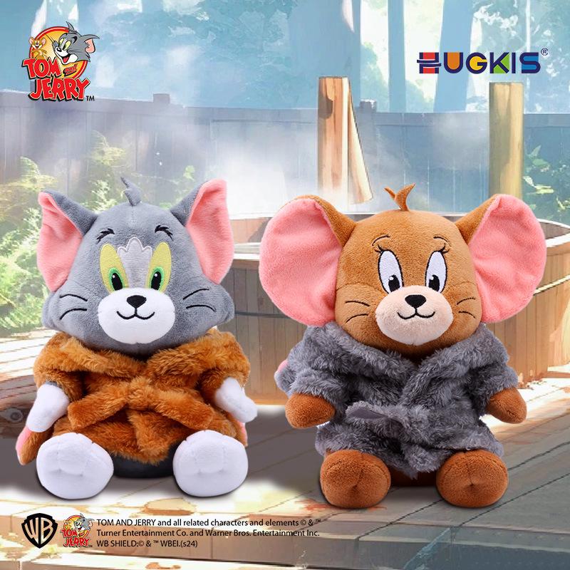 Genuine Tom and Jerry Plush Toy: Tom Cat in Bathrobe Costume - Birthday Gift for Children