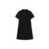 FILA Logo Casual Loose Polo A-Line Short Sleeve Dress Women dresses Black F11W248308FBK