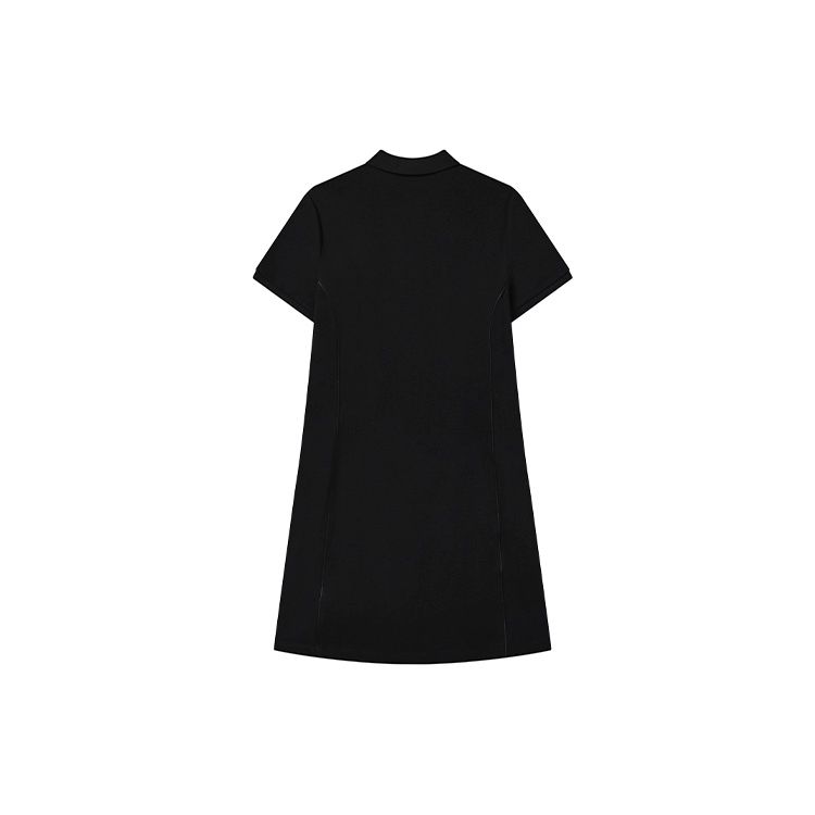 FILA Logo Casual Loose Polo A-Line Short Sleeve Dress Women dresses Black F11W248308FBK