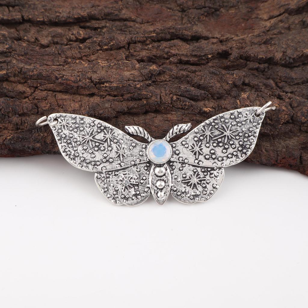 Milchiger Opal 925 Massives Sterlingsilber Anhänger, Handgefertigter Edelsteinanhänger Schmuck, Geschenke für Ehefrau Brandneuer Anhänger