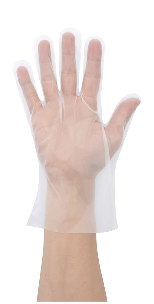 Showa Glove Sanitation Law Nice Hand Clean Hands Disposable 100 Gloves per Size [Food Compliant] Gloves, Polyethylene, Box, S, Semi-Transparent