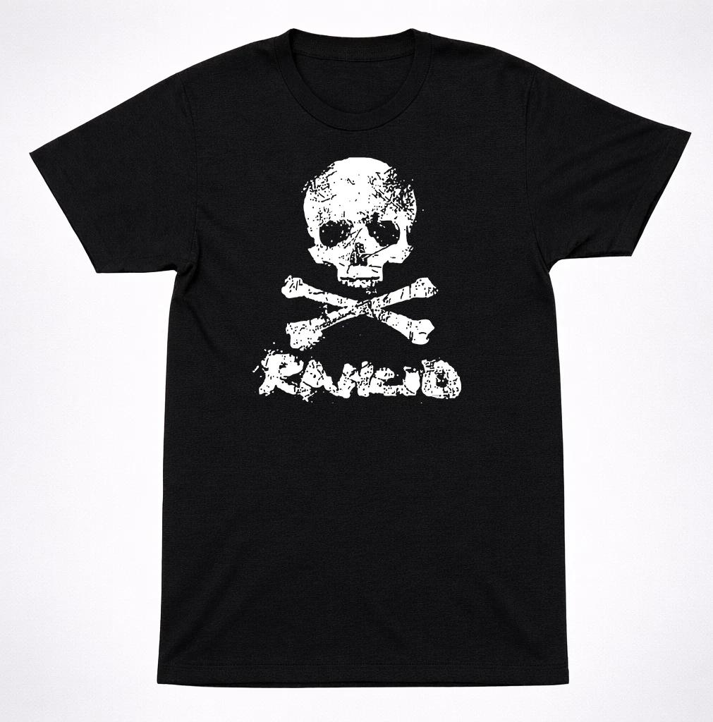 Черная футболка с логотипом Rancid Череп и кости Графическая футболка панк-рок группы S