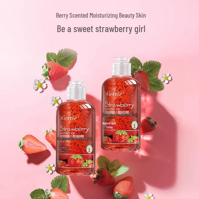 Kustie Strawberry Jam Shower Gel 3-Pack