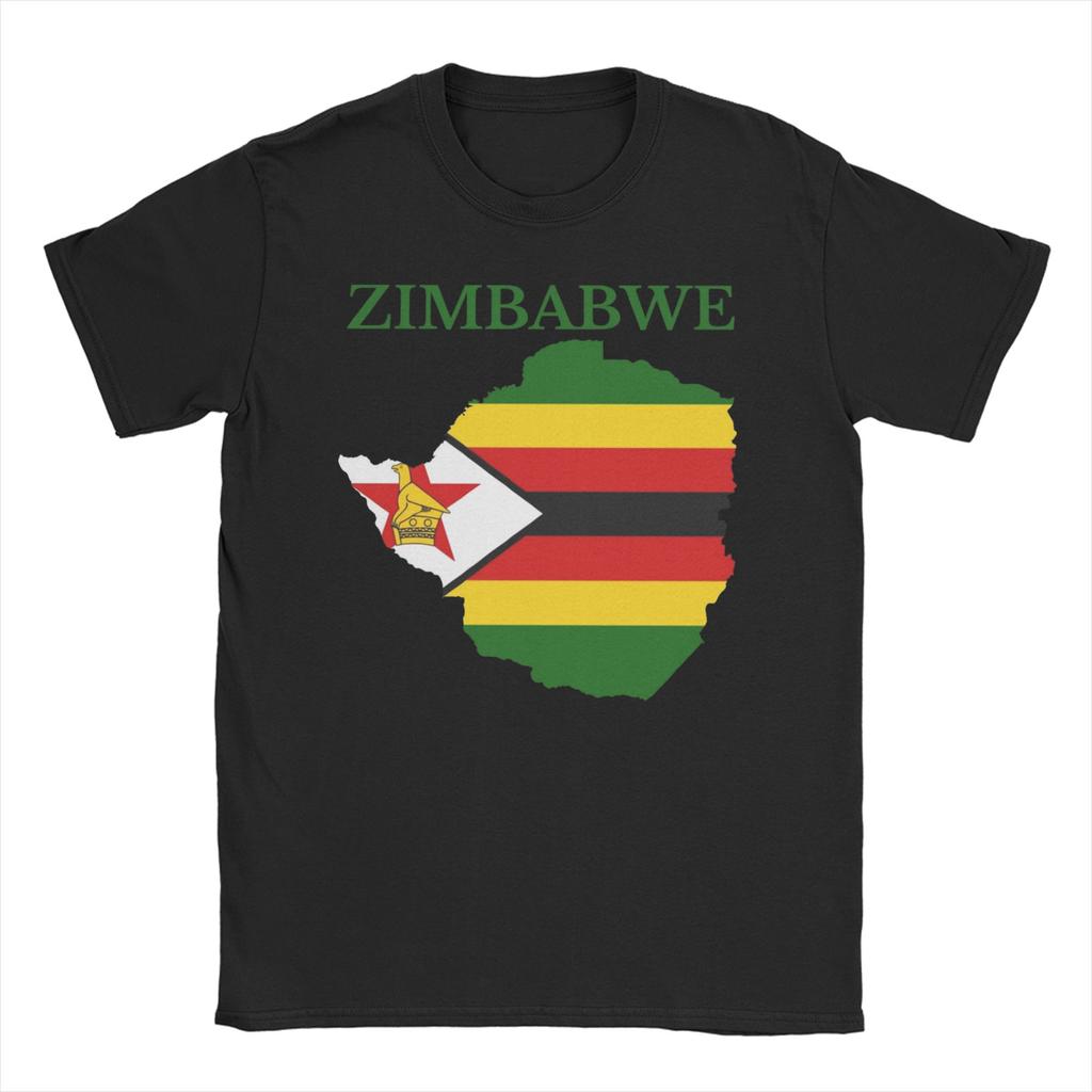 Coat of Arms of Zimbabwe Unisex Women T Shirts Unique Tee Shirt Short Sleeve Crewneck TShirt Pure Cotton Gift Idea Clothes