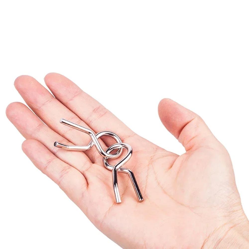 8Pcs/Set Metal Montessori Puzzle Wire Mind Brain Teaser Puzzles Children Adults Interactive Game Reliever Educational Toys