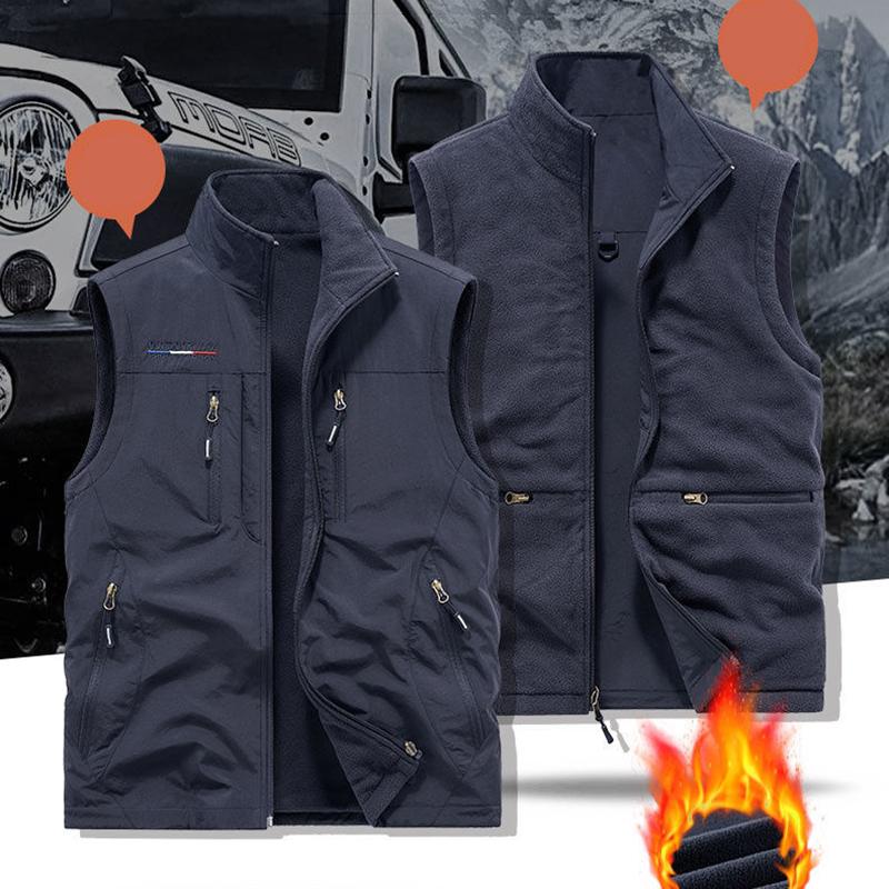 Outdoor-Sport Freizeit Fitness Laufen Plüsch Atmungsaktiv Trendige Weste Modisch Winddicht Herren Warme Weste