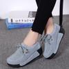 Elegante Makramee Damen Freizeitschuhe Mode Keilabsätze Plateau Schuhe Echtes Leder Mutter Schuhe Walking Slipper