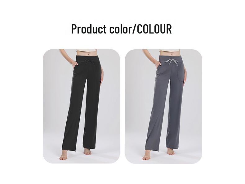 Women's High Waist Tummy Control Micro Flare Yoga Pants - Breathable, Hip-Lifting, Slimming, Floor Length Fitness Wear.