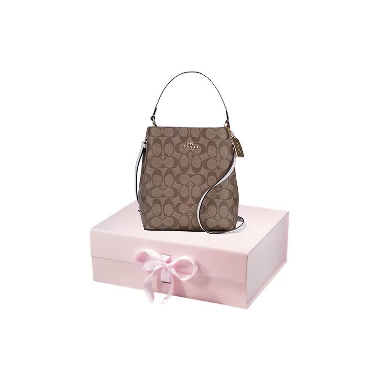 Coach Town Coated Canvas Leather Bucket Bag , Crossbody Handbag Women's Brown (Unisex) Handbags 2312 IMRO8