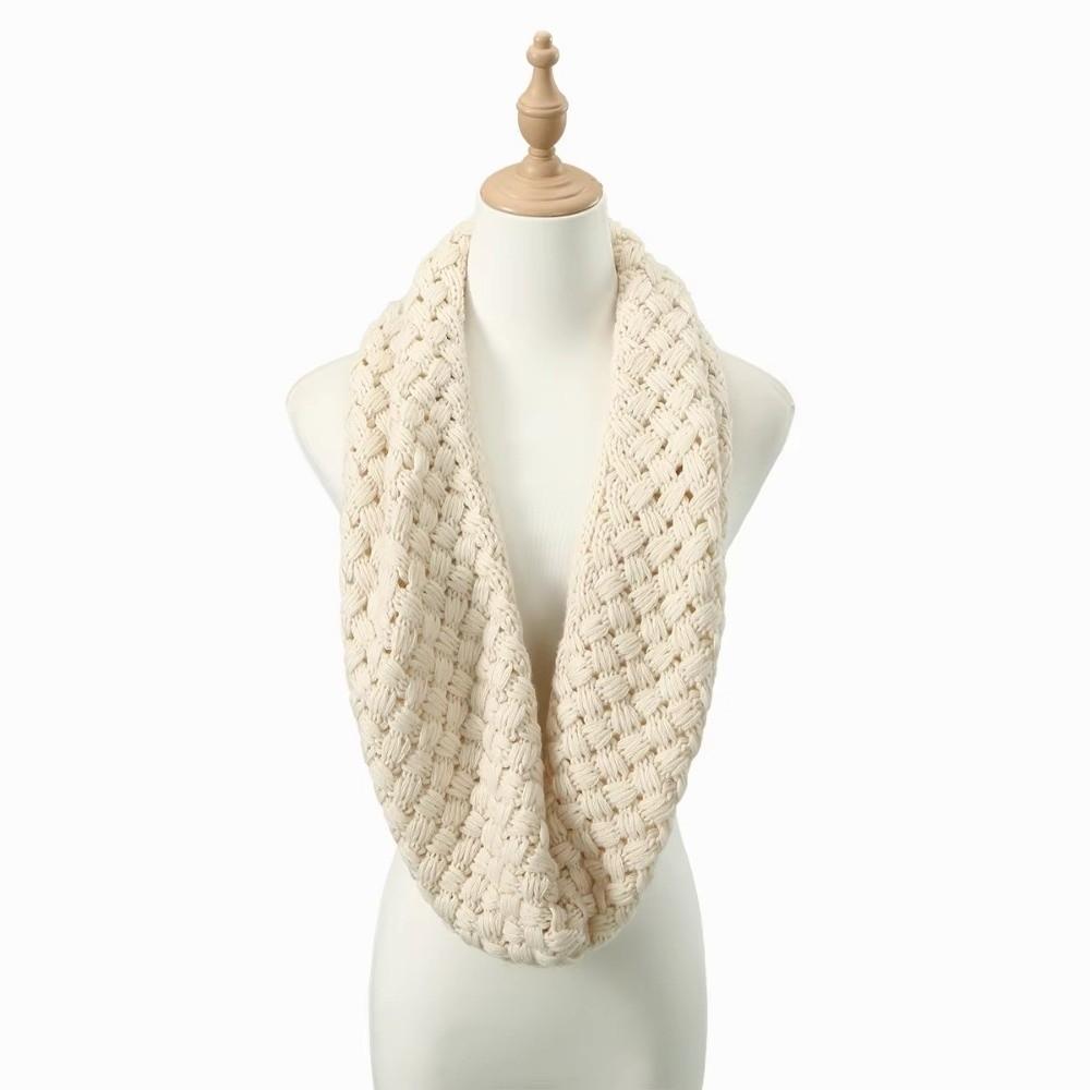 Knitted Material Neck Warmer Scarf Solid Color Winter Knitted Scarf Warm Thick Neck Scarf For Men
