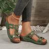Large Size Roman Style Women's Sandals Open Toe Beach Slippers Summer Wedges Comfortable Outdoor Slip-on Shoes For Women