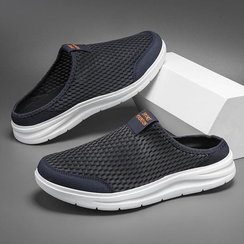 Fashion Slippers Laces Sneackers 2024 Summer Men's Dress Shoes Elegant Casual Sneaker Children Elegant Mens Sandals Gentleshoe Tennis