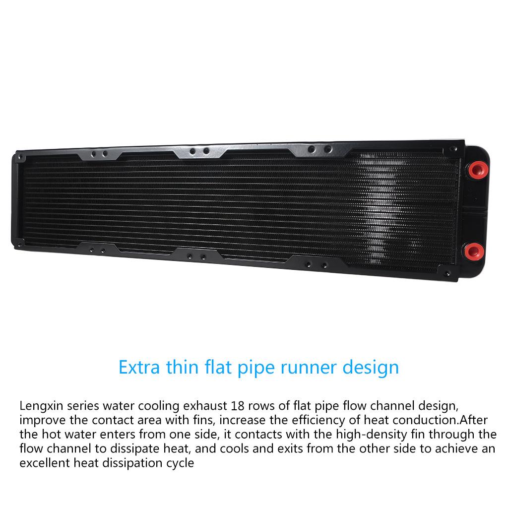 Aluminum Water Cooling Radiator 18 Tubes Heat Exchanger CPU Heatsink Cooler Fast Heat Dissipation for PC Computer
